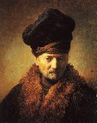 REMBRANDT Harmenszoon van Rijn Bust of an Old Man in a Fur Cap fj Norge oil painting reproduction